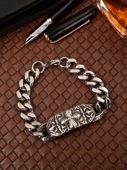 Ke Hong Titanium Cross Minimalist Bracelet 1