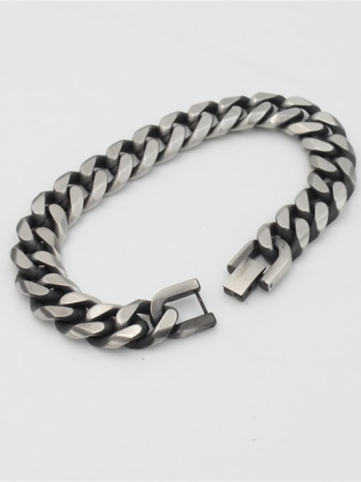 Ke Hong Titanium Steel Hollow Geometric Chain Vintage Link Bracelet 4