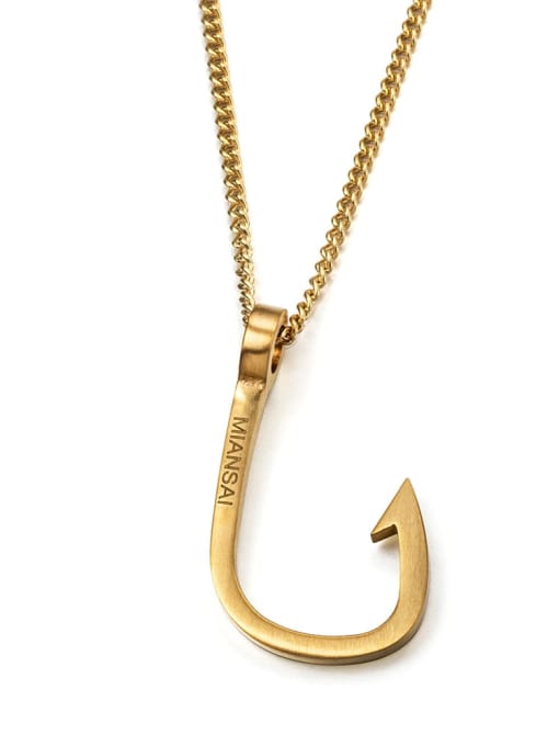 Gold (chain length 66cm) Titanium Steel Irregular Minimalist Long Strand Necklace