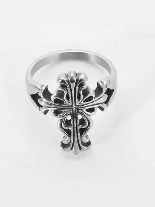 Ke Hong Titanium Religious Vintage Mens Ring 0
