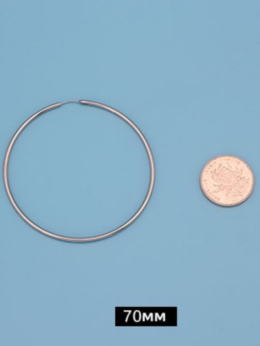 External diameter 70mm (one pair) Titanium Steel Round Minimalist Huggie Earring