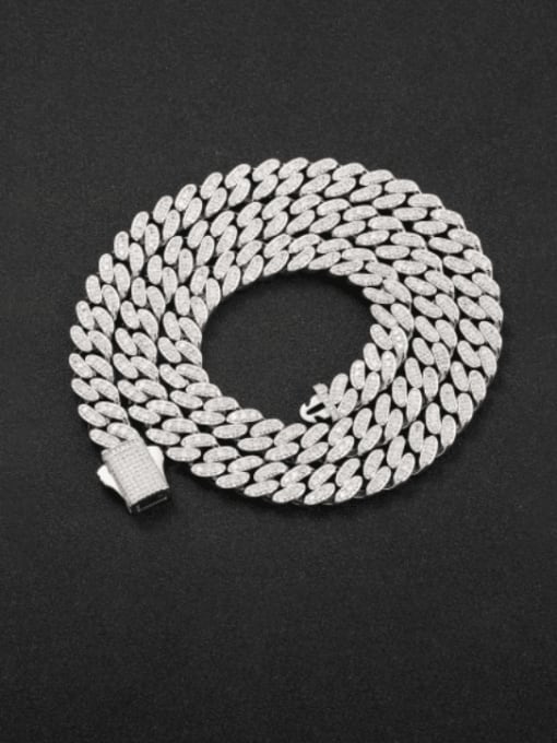 Steel 18inch (necklace) Brass Cubic Zirconia Hip Hop Geometric  Bracelet and Necklace Set