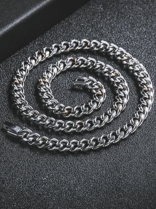 WOLF Titanium Steel Geometric Minimalist Necklace 1
