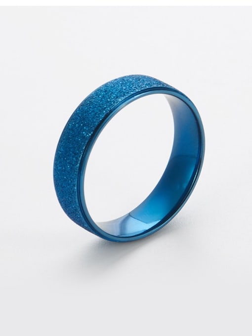 blue Titanium Gold dust Simple round Band Ring