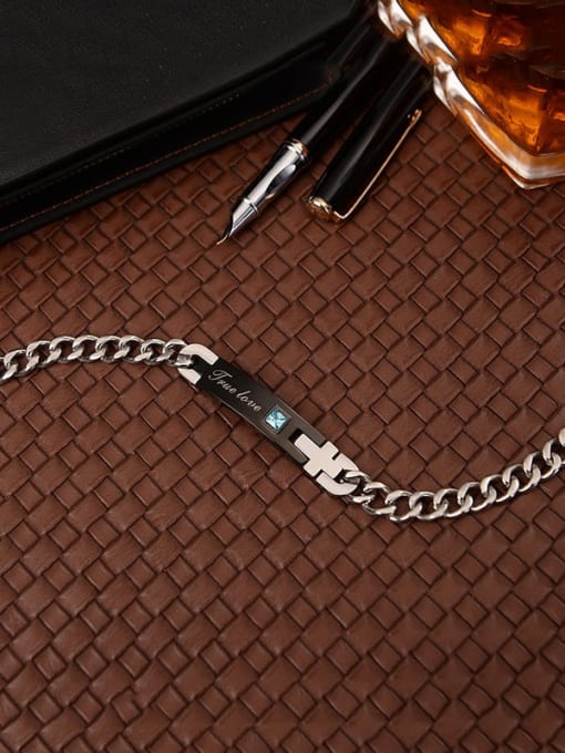 Ke Hong Titanium Geometric Minimalist Link Bracelet 4
