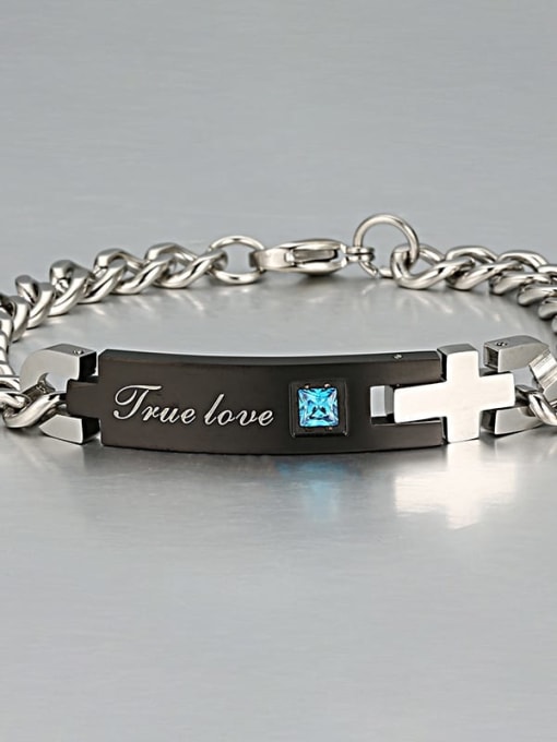 6 Titanium Smooth Minimalist Link Bracelet
