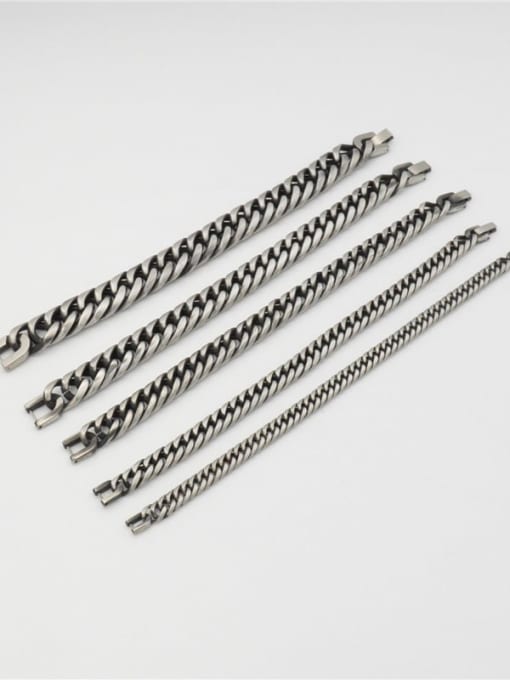 Ke Hong Titanium Steel Hollow Geometric Chain Vintage Link Bracelet 2