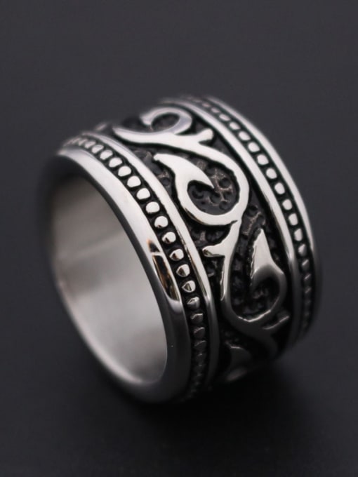 Mr.Leo Stainless steel Dragon Vintage Band Ring 1