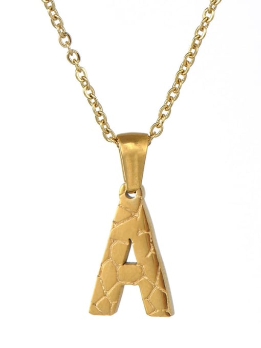 (including chain) a Stainless steel Minimalist English Letter Pendant  Necklace