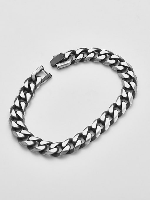 Retro 21cm Titanium  Minimalist Link Bracelet