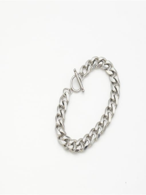 Ke Hong Titanium Steel Hollow Geometric Chain Vintage Link Bracelet 2