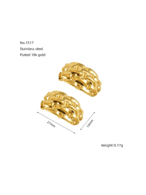 ZG1517 Stainless steel Geometric Hip Hop Stud Earring