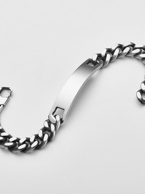 Ke Hong Titanium geometry Minimalist Link Bracelet 3