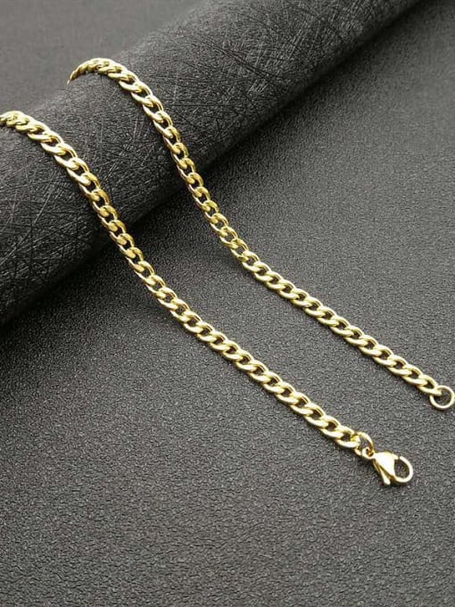 4.4mm*61cm Titanium Steel Rhinestone Cross Vintage Regligious Necklace For Men