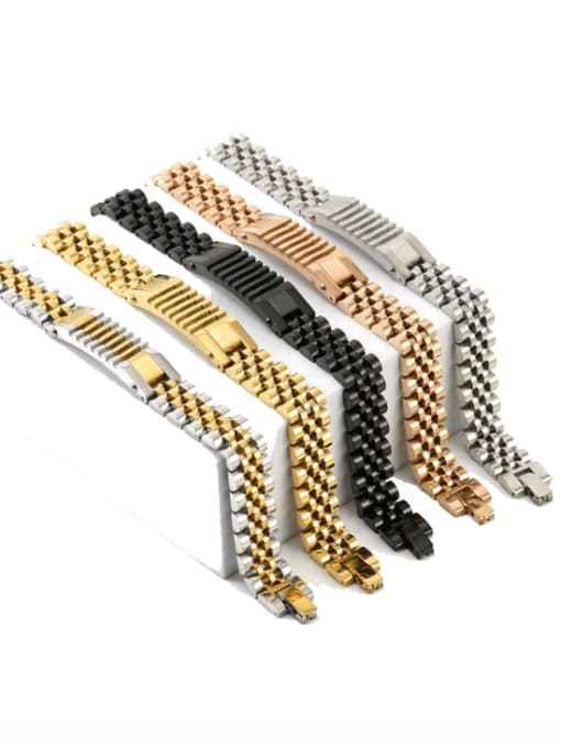 ZXIN Stainless steel Geometric Hip Hop Bracelet 3