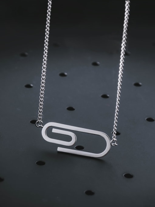 WOLF Titanium Steel Irregular Minimalist Necklace 2