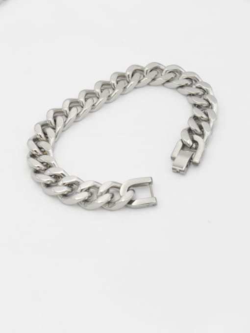 Ke Hong Titanium Steel Hollow Geometric Vintage Link Bracelet 4