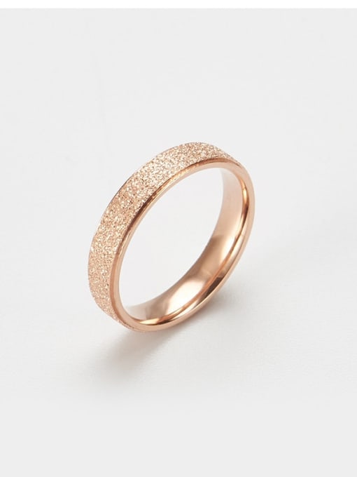 rose gold Titanium Gold dust Simple round Band Ring