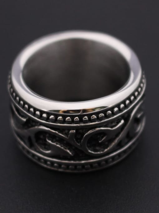 Mr.Leo Stainless steel Dragon Vintage Band Ring 3