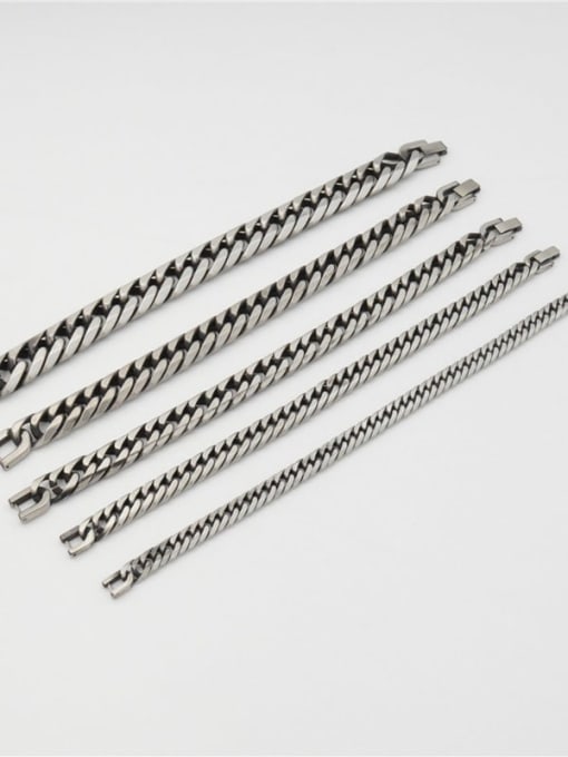 Ke Hong Titanium Steel Hollow Geometric  Chain Vintage Link Bracelet 0