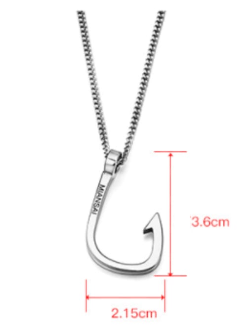 WOLF Titanium Steel Irregular Minimalist Long Strand Necklace 2