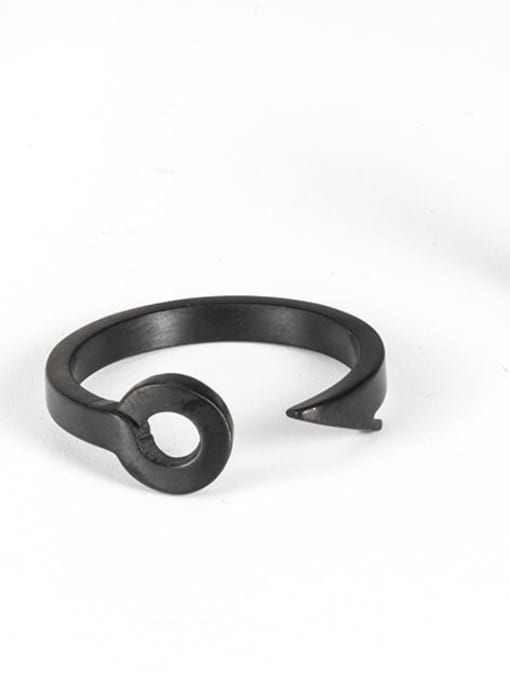 WOLF Titanium Steel Irregular Hip Hop Band Ring 0