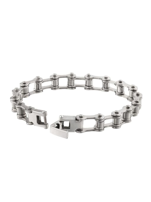 WOLF Titanium Steel Irregular Hip Hop Bracelet 0