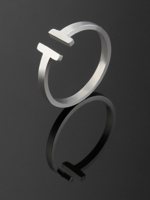 Steel color Titanium  Minimalist Band Ring