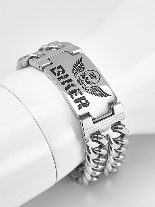 Ke Hong Titanium Steel Irregular Hip Hop Link Bracelet 1