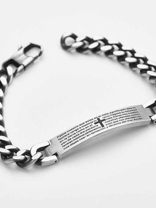 Ke Hong Titanium Cross Vintage Bracelet 3