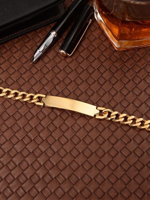 Ke Hong Titanium Geometric Minimalist Link Bracelet 3