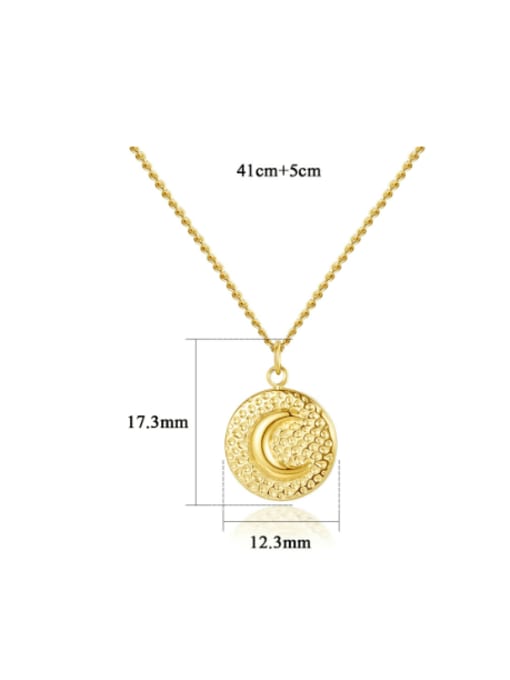 Teem Men Stainless steel Moon Minimalist Necklace 2