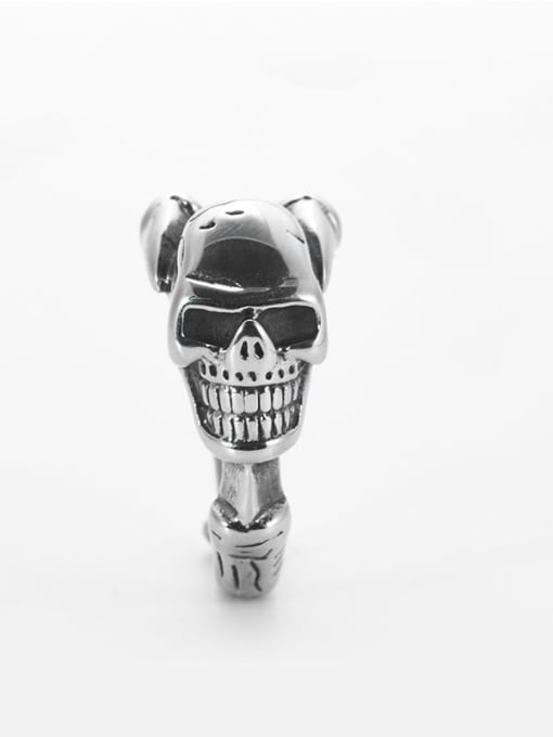 Ke Hong Titanium Skull Vintage Mens Ring 1
