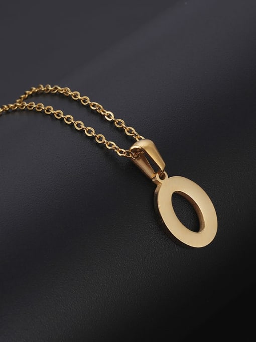 0 Stainless steel Minimalist Number  Pendant Necklace