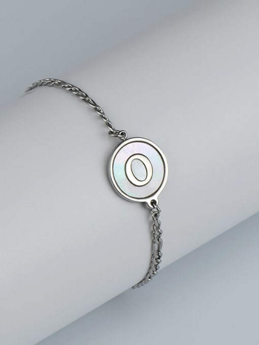 Steel bracelet o Stainless steel Shell Letter Minimalist Link Bracelet