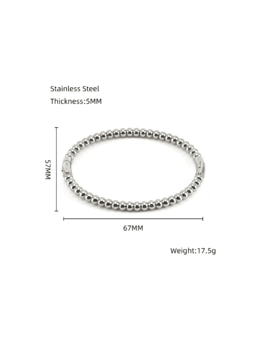 ZS1302 Steel Color Bracelet Stainless steel Geometric Hip Hop Band Bangle