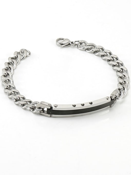 ZXIN Titanium Steel Geometric Hip Hop Link Bracelet 3