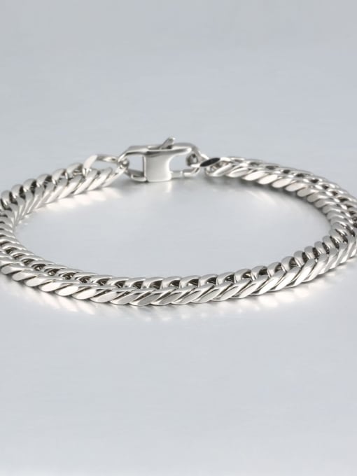Steel color (0.6cm wide) Titanium+smooth Minimalist Chain