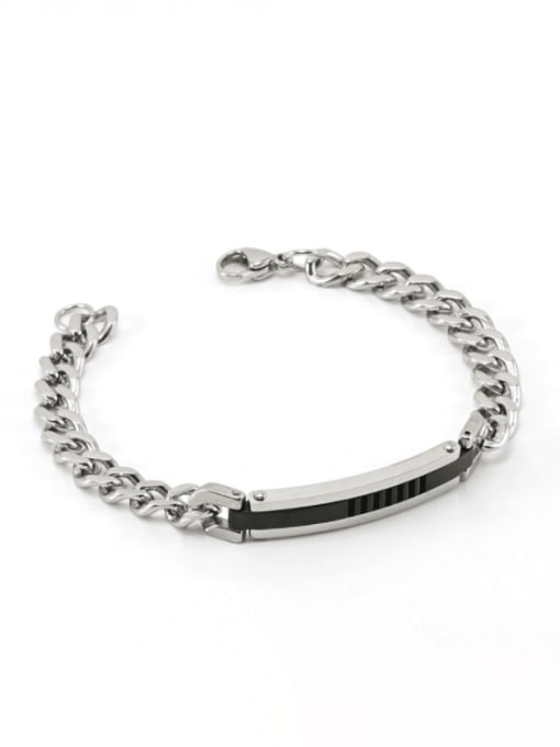 ZXIN Titanium Steel Geometric Hip Hop Link Bracelet 1