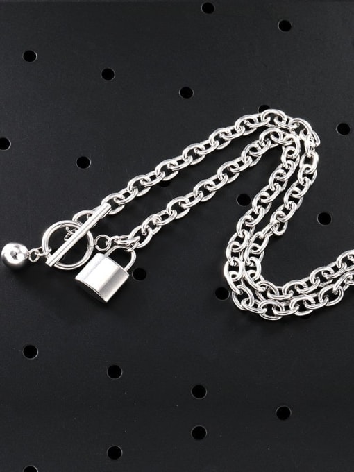 WOLF Titanium Steel Locket Hip Hop Necklace 2