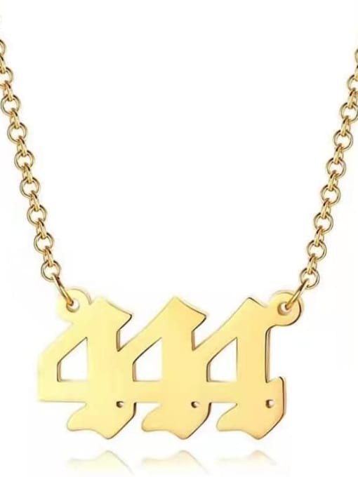 444 Stainless steel Number Minimalist Necklace