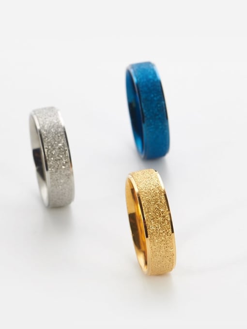 Ke Hong Titanium Gold dust Simple round Band Ring 0