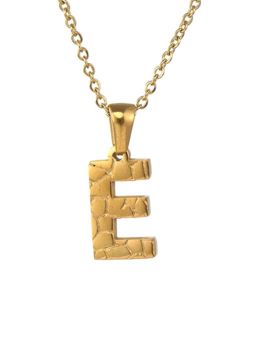 (including chain) e Stainless steel Minimalist English Letter Pendant  Necklace