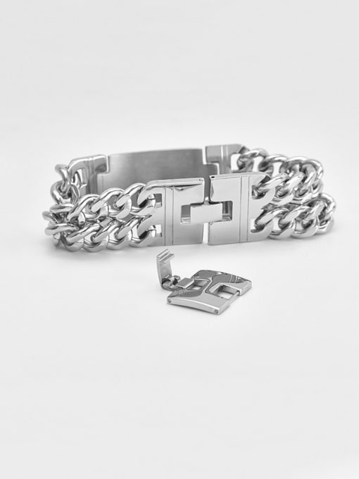 Ke Hong Titanium Steel Irregular Hip Hop Link Bracelet 2