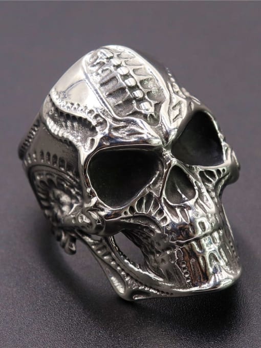 Mr.High Stainless steel Skull Vintage Band Ring 1