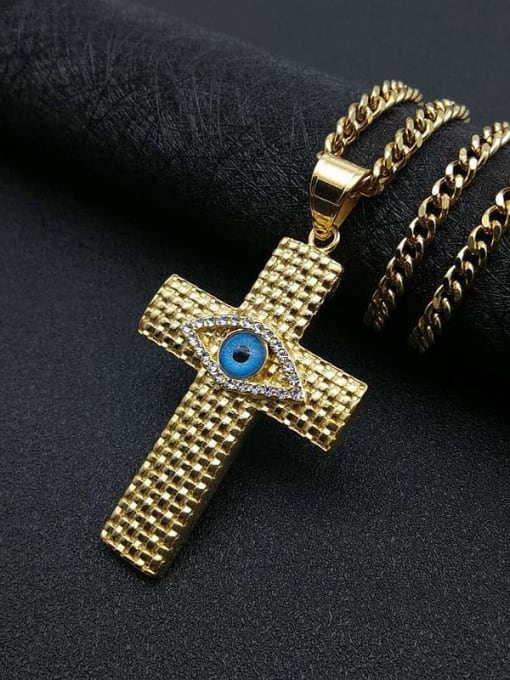HI HOP Titanium Religious Minimalist Necklace For Men 1
