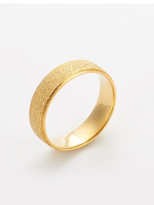 golden Titanium Gold dust Simple round Band Ring