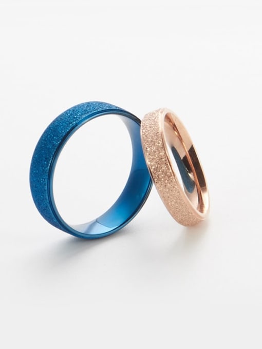 Ke Hong Titanium Gold dust Simple round Band Ring 2