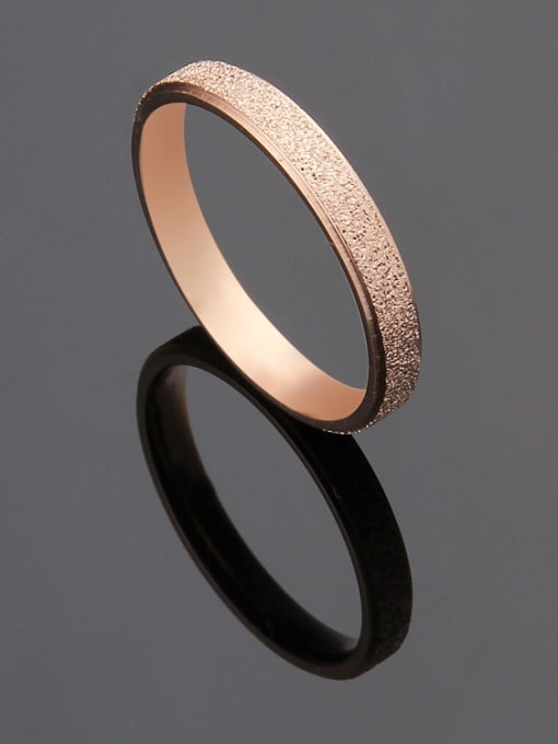 rose gold Titanium Rosary Minimalist Band Ring
