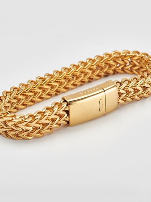 19cm gold Titanium Minimalist Link Bracelet